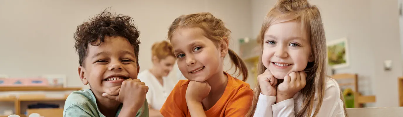 kids smiling